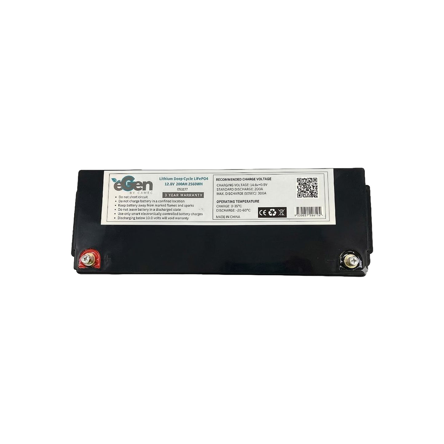 eGen Deep Cycle Lithium Battery with Bluetooth 12V/200AH