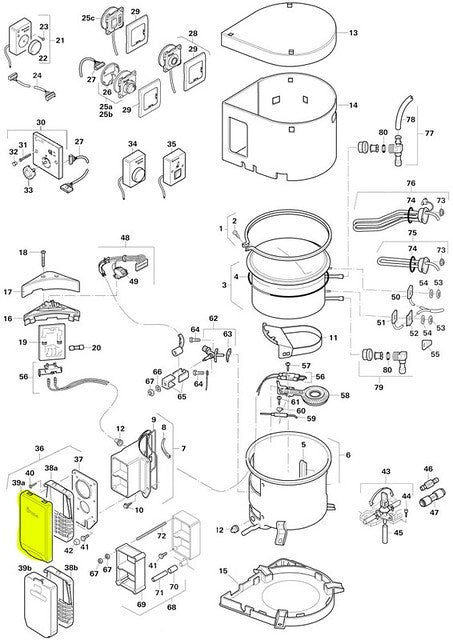 Truma Water Heater Part - Ultrastore/Ultraflow Cowl Cover (2 Lug Top)