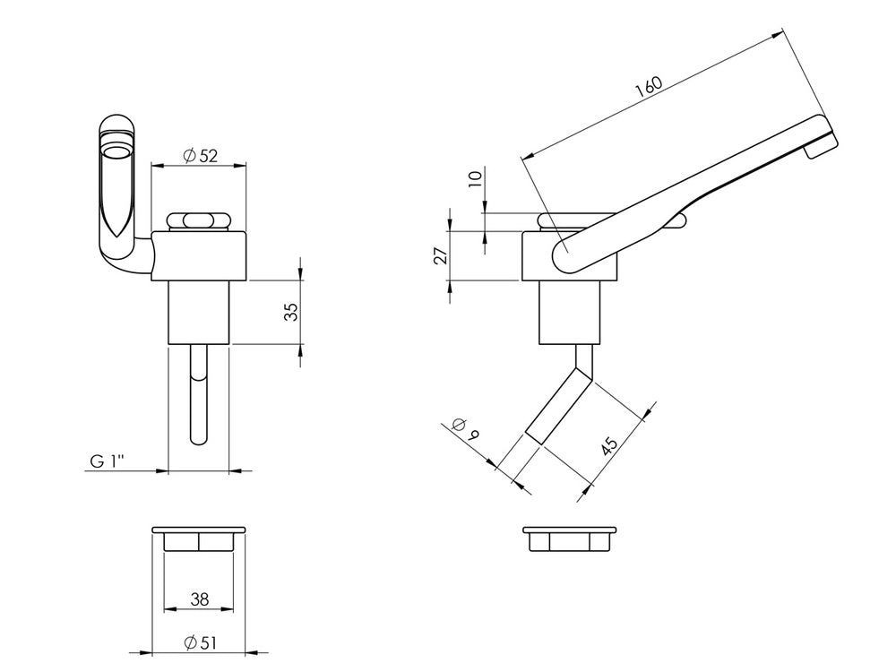 CAN Fold Down Tap with Flow Switch Cold Only