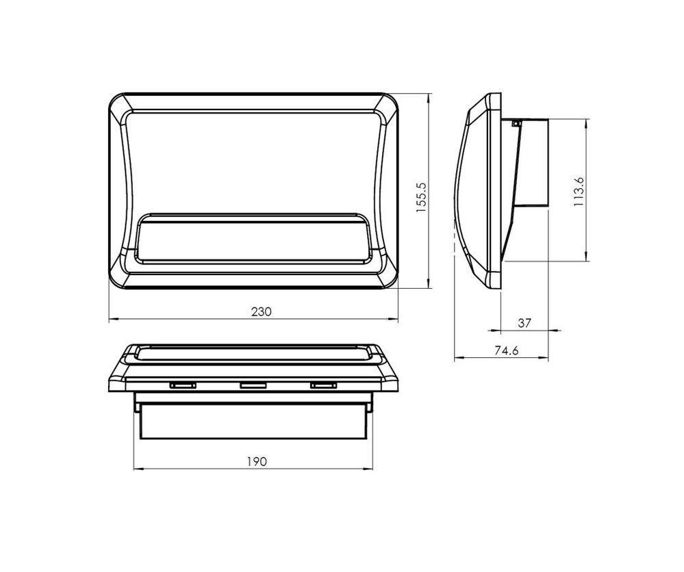 Wall Vent Medium 155.5 x 230mm