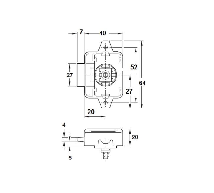 Push Lock Roundtangular Kit Satin Finish