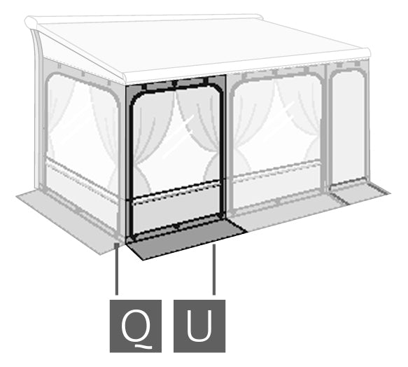Fiamma 2021 Privacy Room Attachment - Front Panel