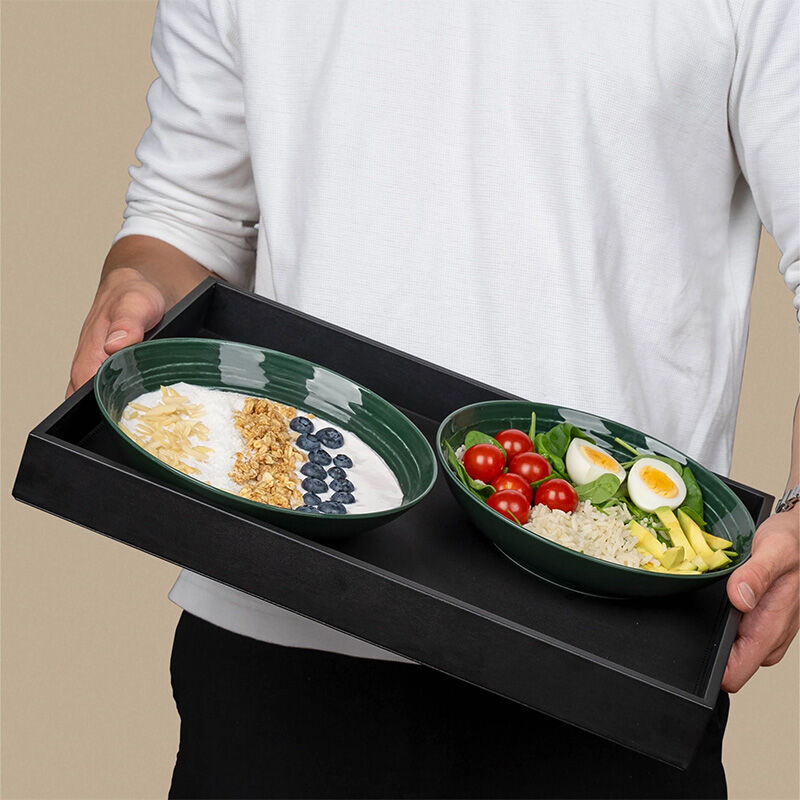 Silwy Magnetic Porcelain Bowl 21cm Forest Green 2pk