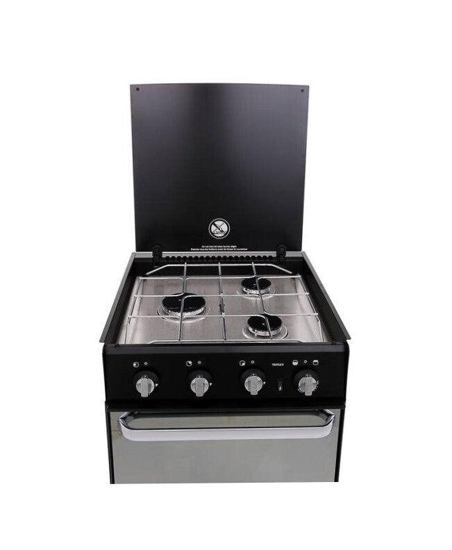 Thetford Triplex Oven/Grill with 3 Burner Hob Mirror Finish