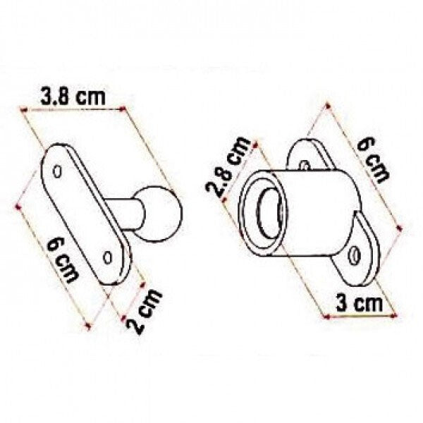 Fiamma Door Part - Entrance Door Retainer Grey