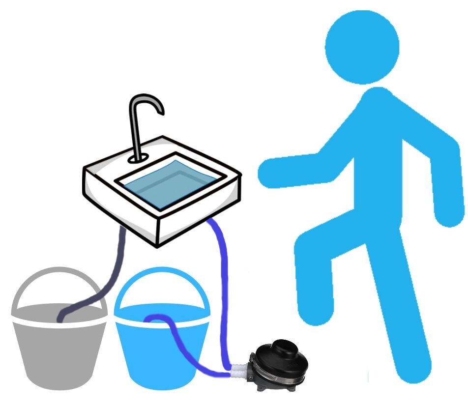 Whale MK2 Galley Baby Foot Pump