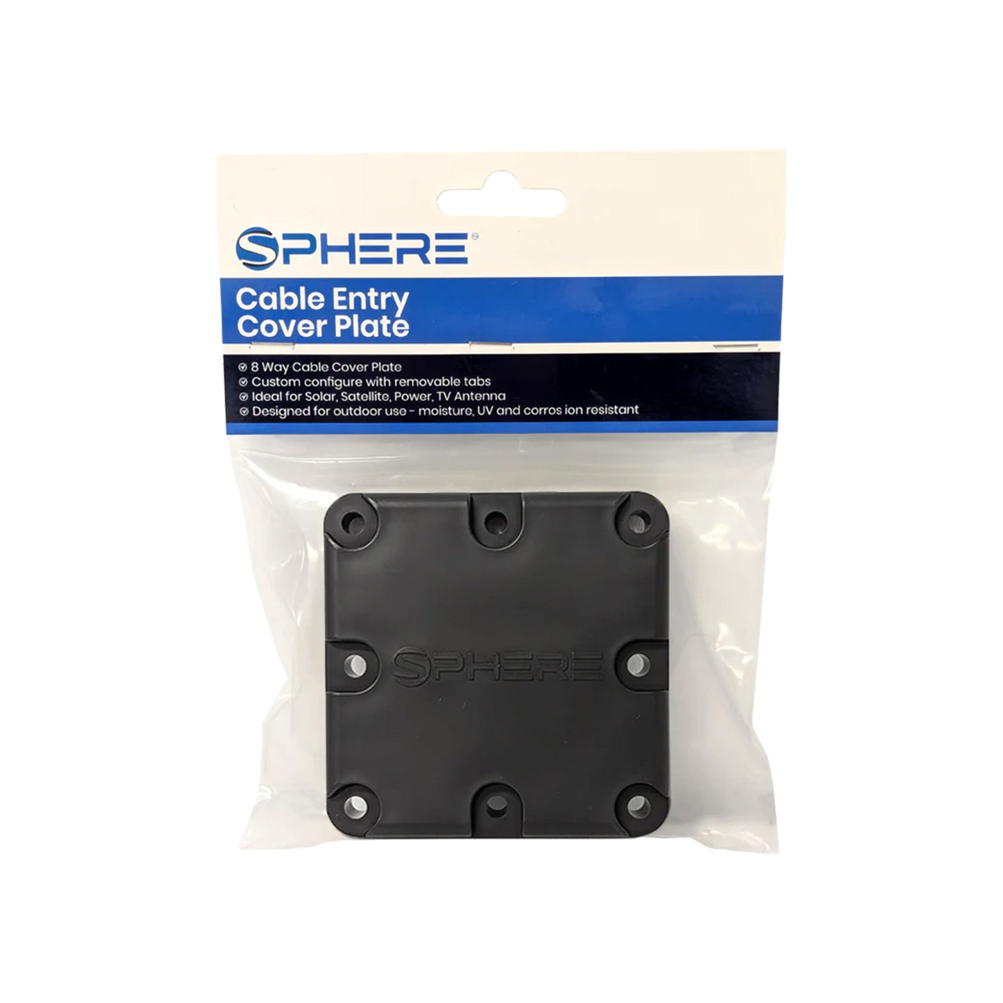 Sphere Cable Entry Plate Black