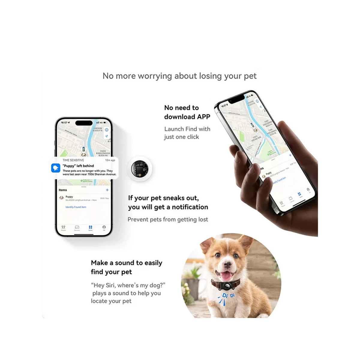 HOCO Smart Wireless Pet Tracker Tag