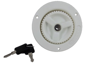 Wasser Water Filler Round with Cap/Lock 40mm