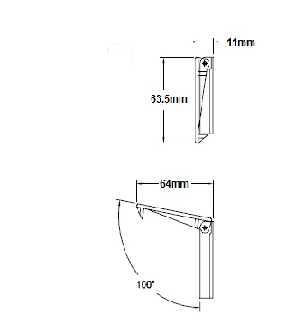 Locker/Service Door Part - Catch/Retainer White***