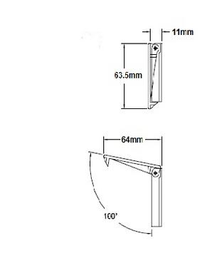 Locker/Service Door Part - Catch/Retainer White***