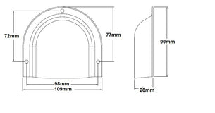 Horseshoe Vent Cover 109mm
