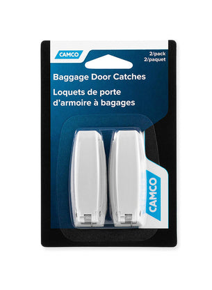 Camco Baggage Door Catches White 2pk