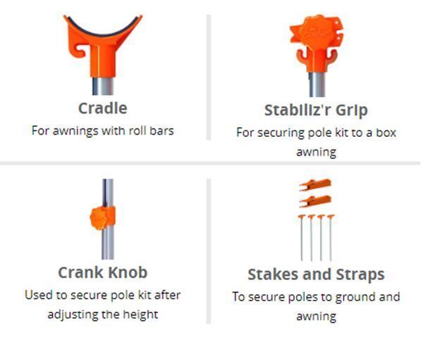 Carefree Altitude Awning HD Support Pole Kit