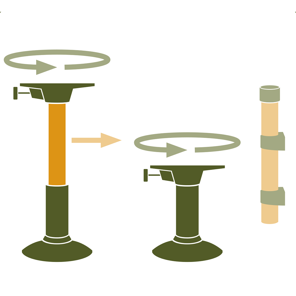 Tasman Telescopic Table Pedestal Kit Type 1