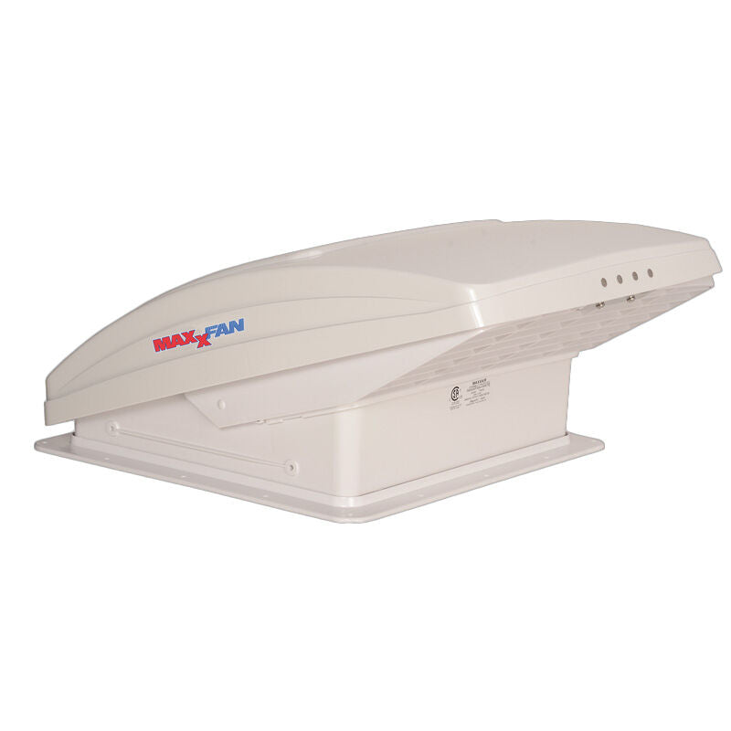 MaxxAir Maxxfan Deluxe Fan/Vent Manual Lift 14" x 14" - White