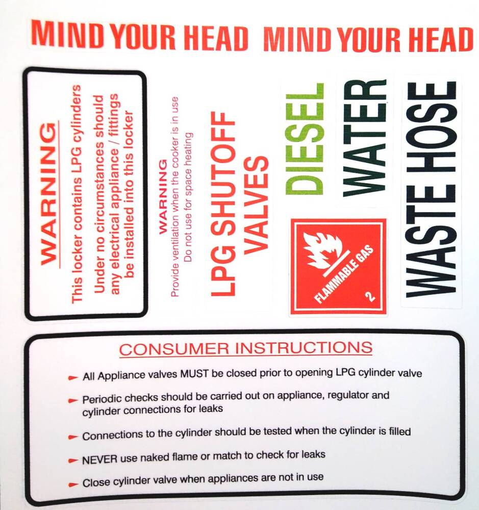Safety Decals Various