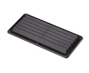 ABS Plastic Louvre Vent Black 261 x 125mm