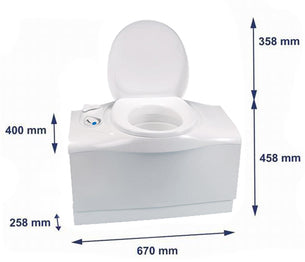 Thetford C400 Cassette Toilet with Electric Flush RH - With Door