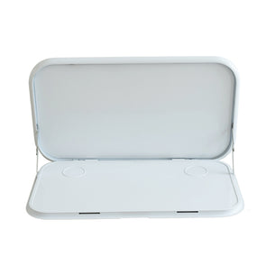 Coast RV Folding Picnic Table with LED Light and Backing Plate  - White