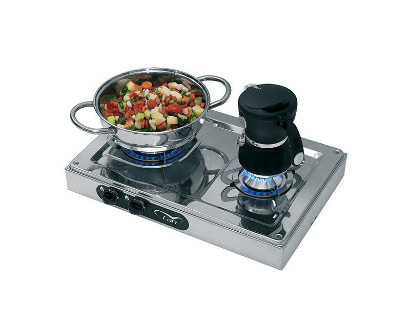 CAN 2 Burner Hob Surface Mounted Marine Stainless Steel