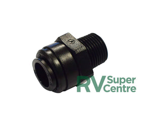 Push-Fit Adaptor Straight 12mm (F) - 3/8" BSP Thread (M)
