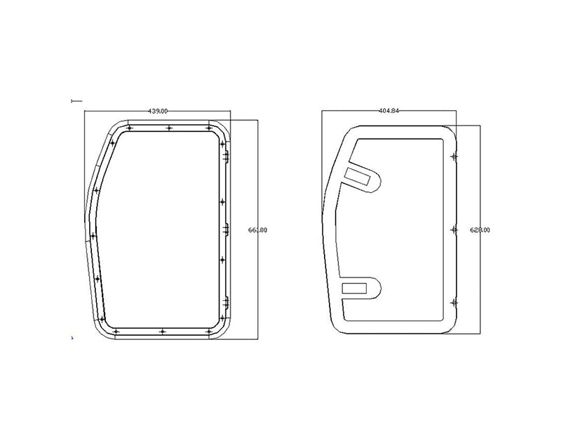 Coast RV Service Door 8 with Locks White 404 x 628mm