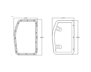 Coast RV Service Door 8 with Locks Black 404 x 628mm