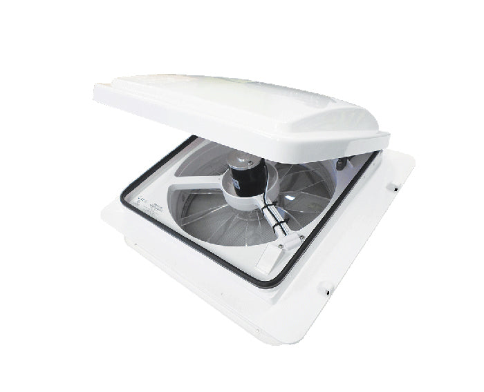 MaxxAir Maxxfan PLUS Fan/Vent Manual Lift 14" x 14" - White