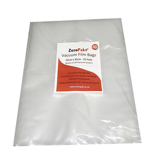 ZeroPak Vacuum Bags 25 x 35cm 25pk***
