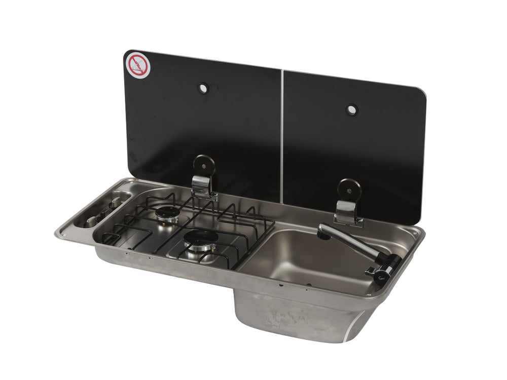 CAN 2 Burner Hob/RH Sink Combo