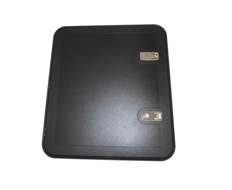Coast RV Service Door 4 with Locks Black 566 x 631mm