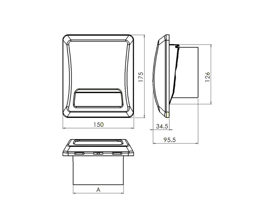 Wall Vent Small 175 x 150mm