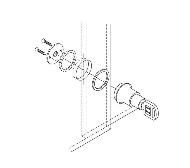 Push Lock for Sliding Glass Double Doors Locking 21mm