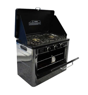 Challenger Tui Portable Camping 2 Burner Hob Gas Oven