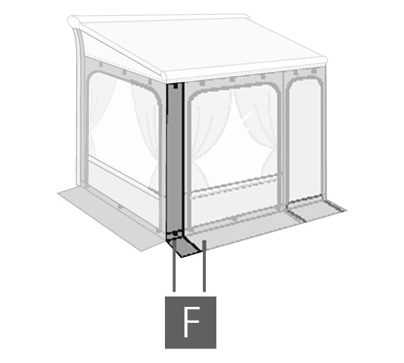 Fiamma 2021 Privacy Room Attachment - Front Panel