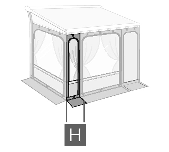 Fiamma 2021 Privacy Room Attachment - Front Panel