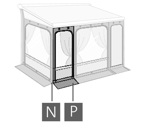 Fiamma 2021 Privacy Room Attachment - Front Panel