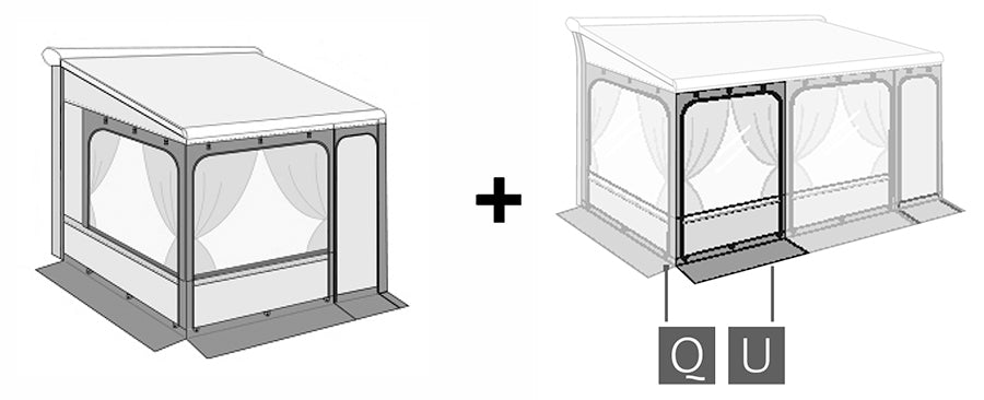 Fiamma 2021 Privacy Room Attachment - Front Panel