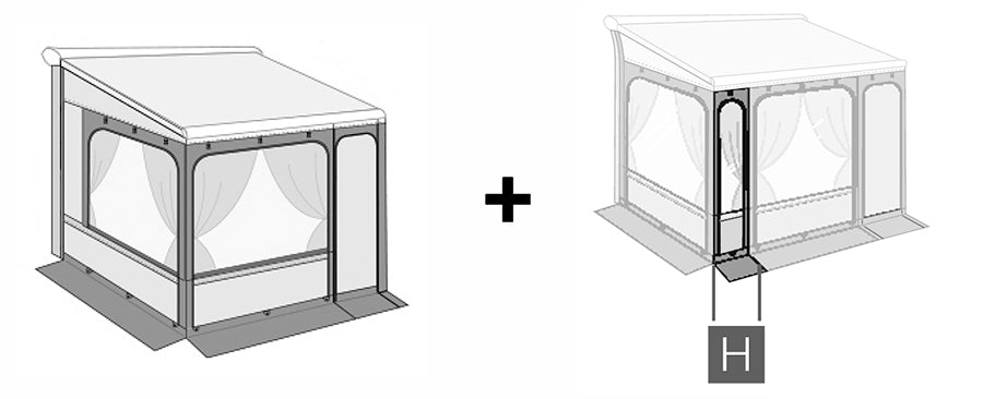 Fiamma 2021 Privacy Room Attachment - Front Panel
