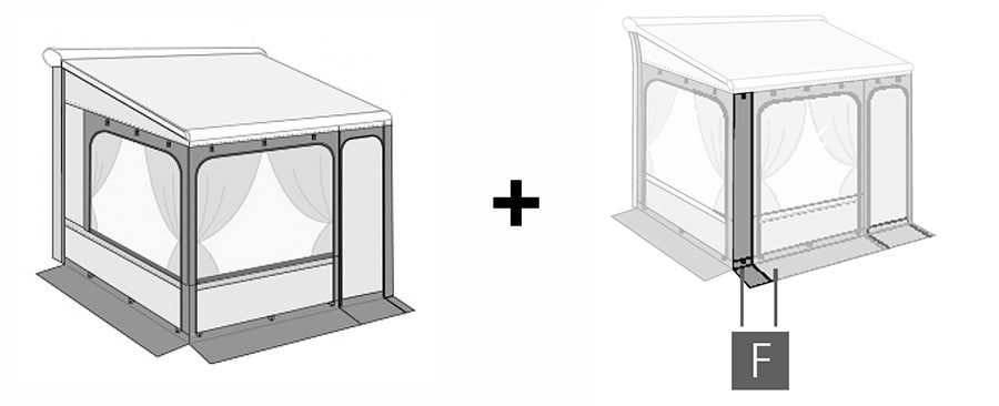 Fiamma 2021 Privacy Room Attachment - Front Panel