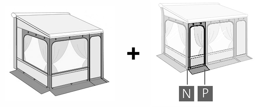 Fiamma 2021 Privacy Room Attachment - Front Panel