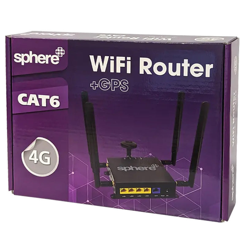 Sphere CAT6 4G WiFi Router with GPS