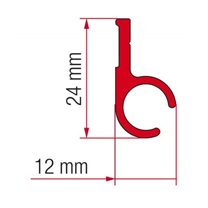 Fiamma Awning Rail/Rope Track 4mm x 4m