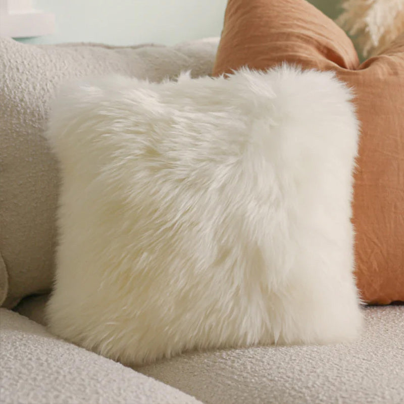 Classic NZ Sheepskin Cushion with Wisewool Inner Ivory