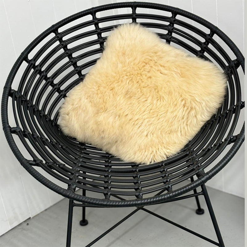 Classic NZ Sheepskin Cushion with Wisewool Inner Honey