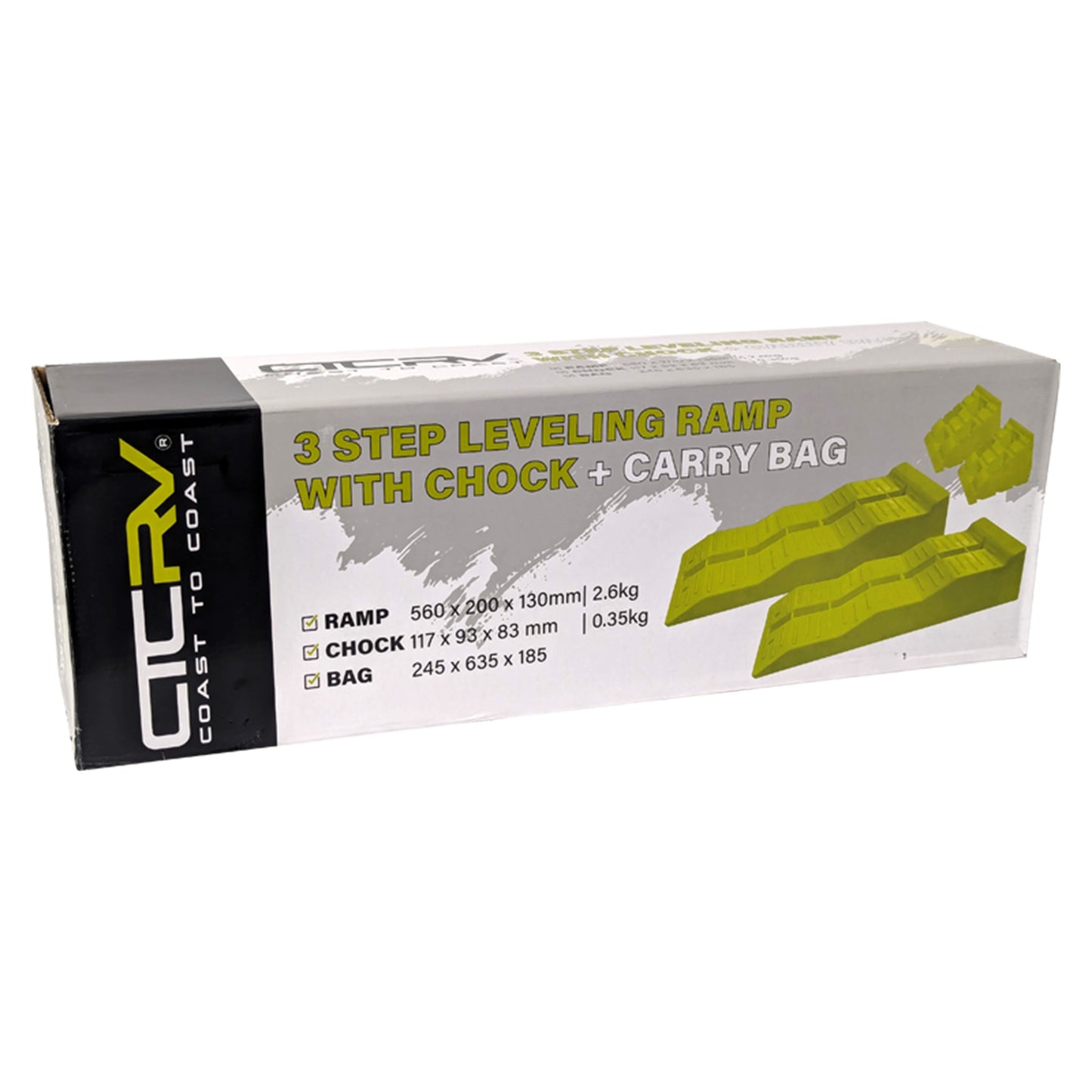 Coast RV 3 Step Levelling Ramp with Chock Kit
