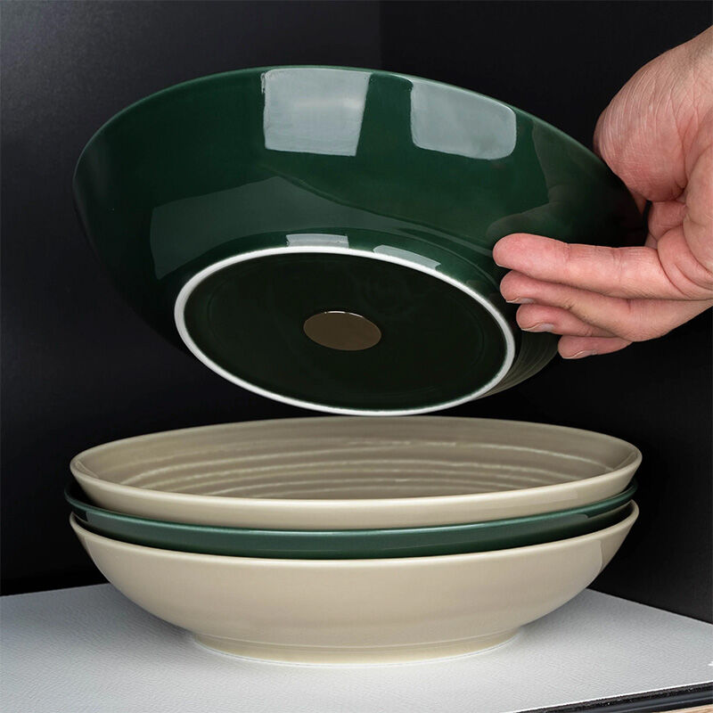 Silwy Magnetic Porcelain Bowl 21cm Forest Green 2pk