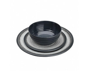 Melamine Essentials Dinner Set 12pc Granite Grey