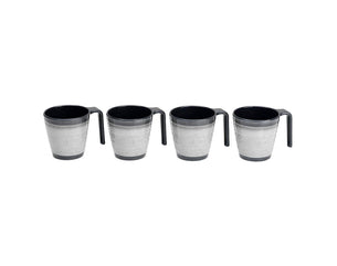 Melamine Essentials Mug Set 4pc Granite Grey